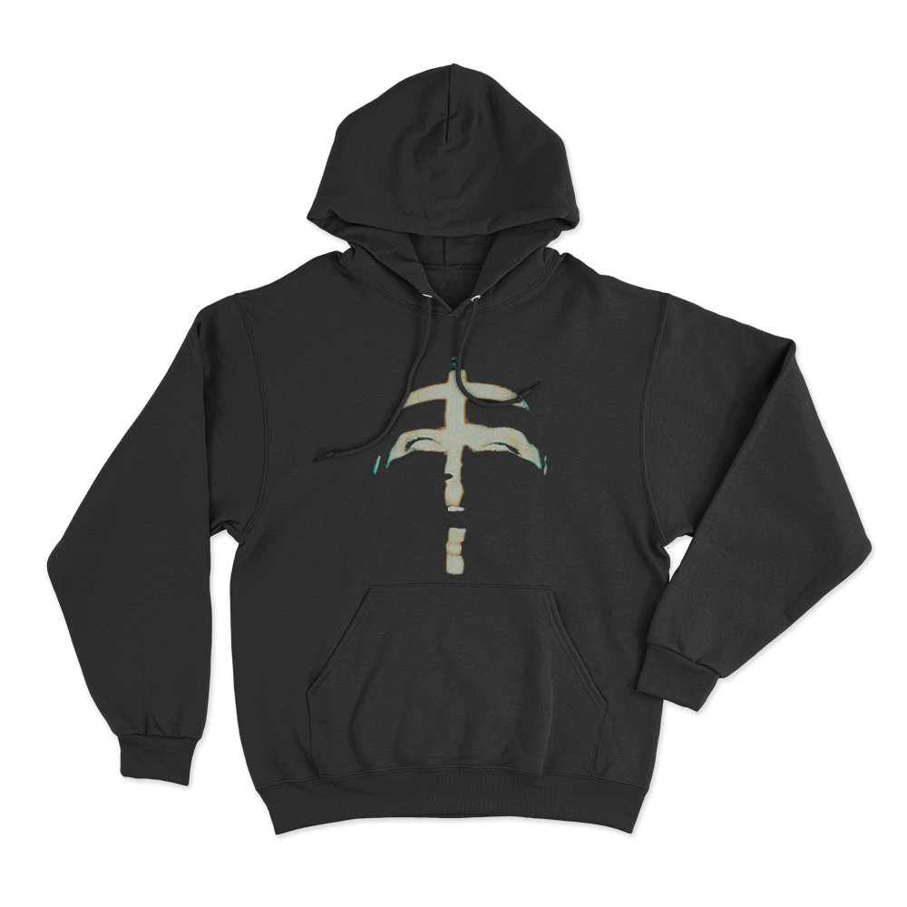 Light Cross Face Silhouette Unisex Hoodie Black Light Cross Face Silhouette Unisex Hoodie Black