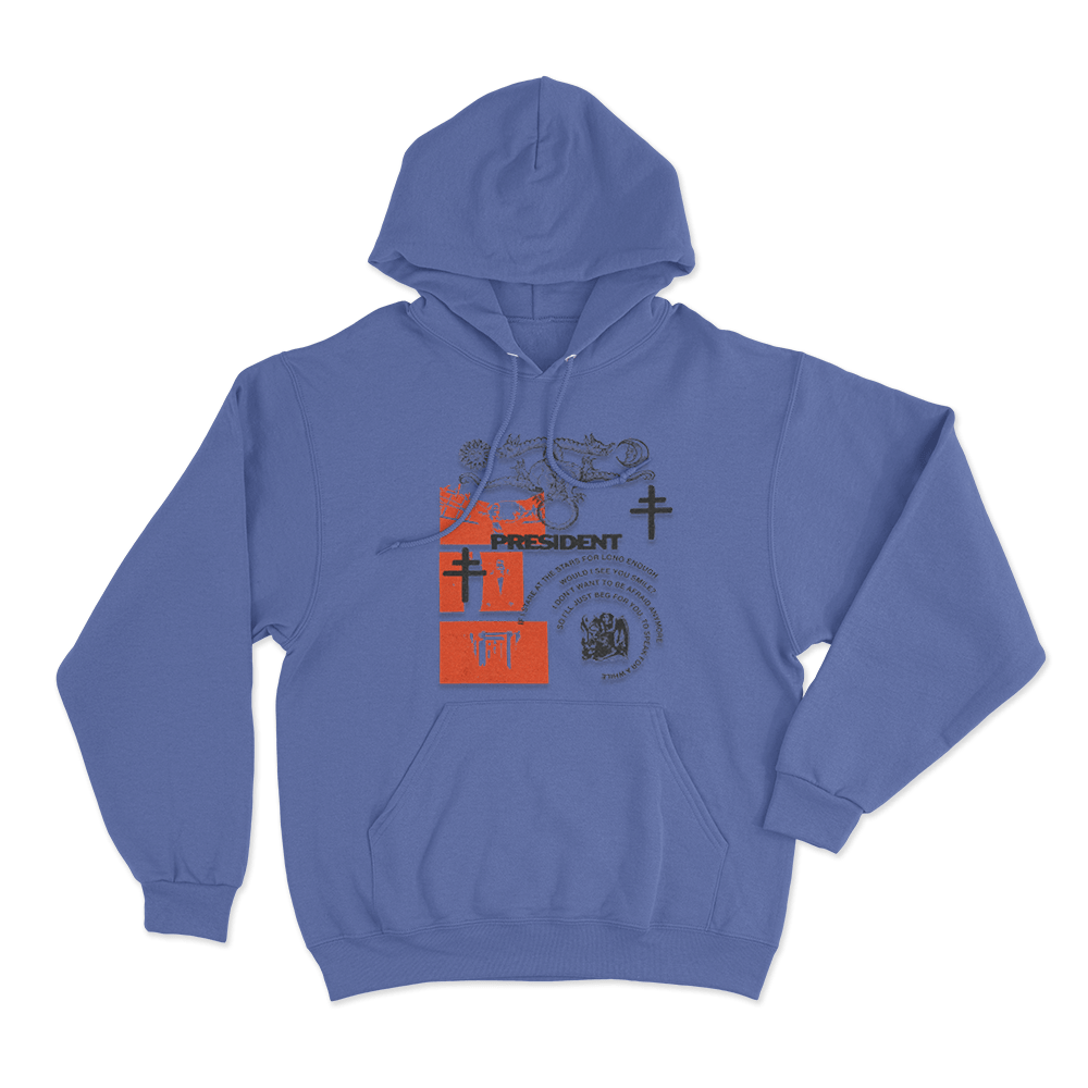 President Dionysus Spiral Lyrics Unisex Hoodie Blue President Dionysus Spiral Lyrics Unisex Hoodie Blue