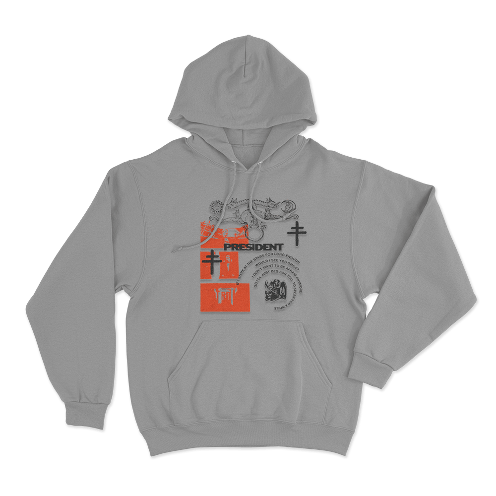 President Dionysus Spiral Lyrics Unisex Hoodie Grey President Dionysus Spiral Lyrics Unisex Hoodie Grey