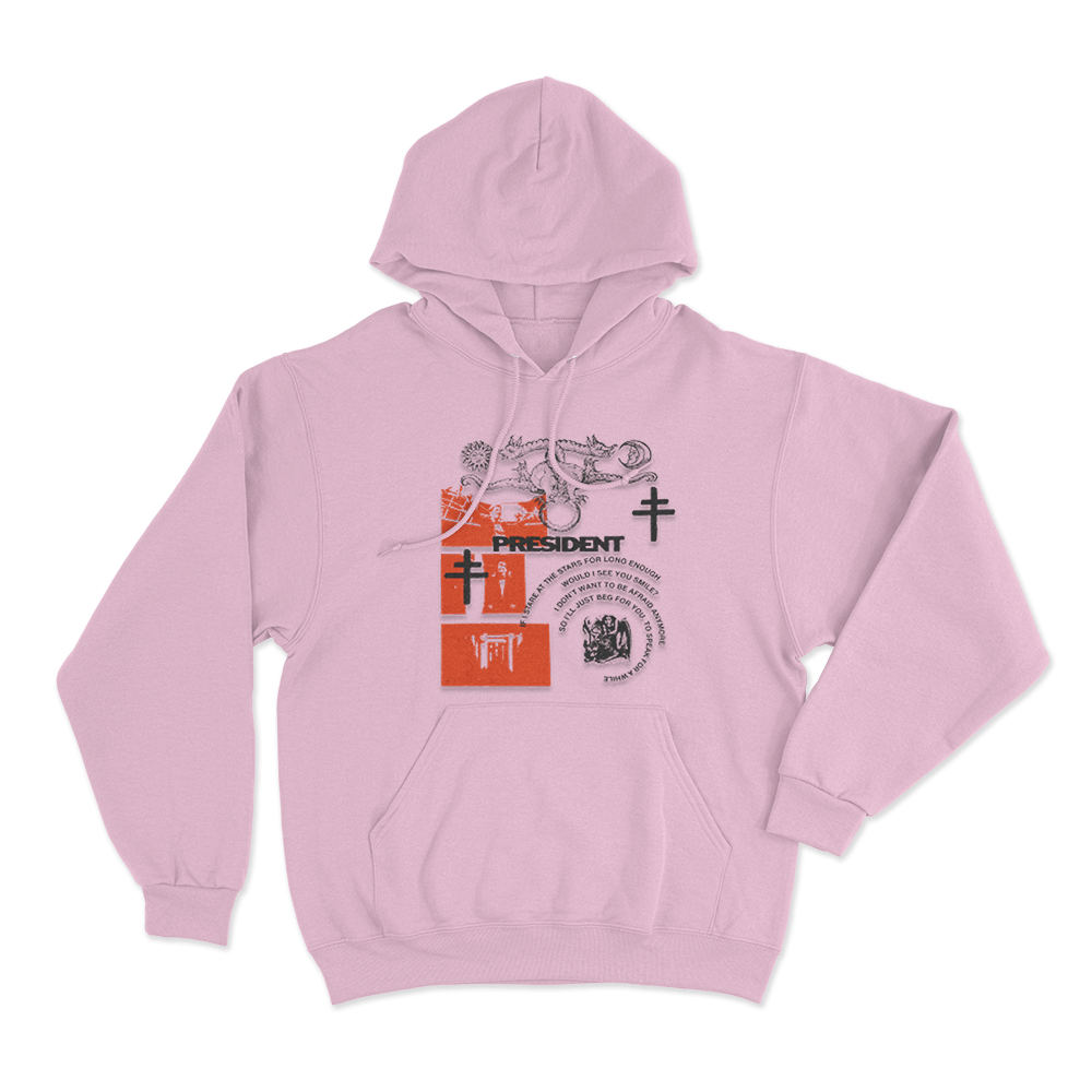 President Dionysus Spiral Lyrics Unisex Hoodie Pink President Dionysus Spiral Lyrics Unisex Hoodie Pink