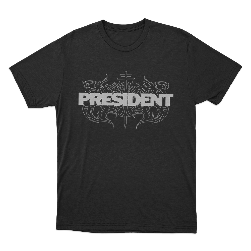 President Metal Logo Unisex T Shirt Black President Metal Logo Unisex T Shirt Black