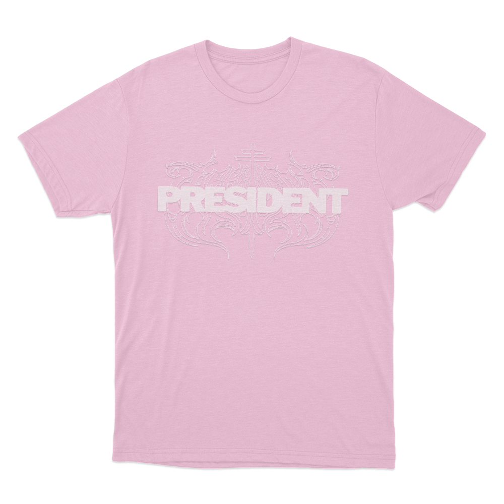 President Metal Logo Unisex T Shirt Pink President Metal Logo Unisex T Shirt Pink