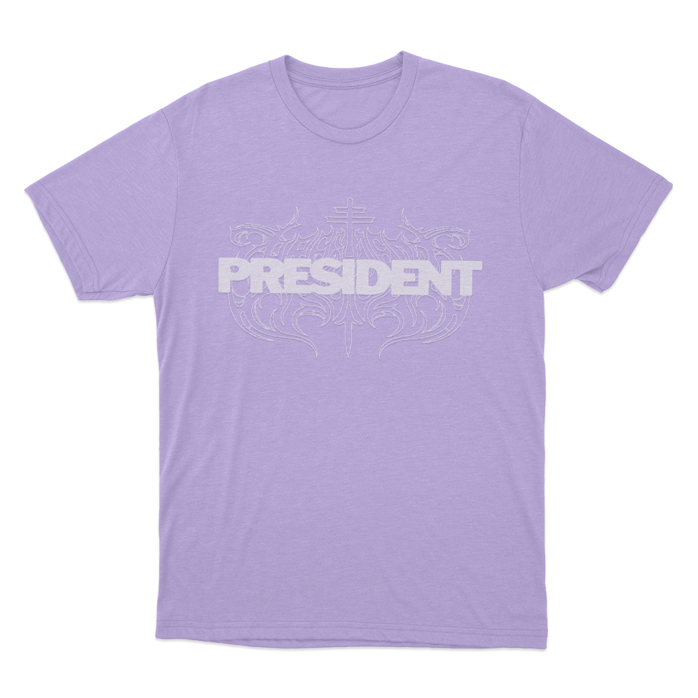 President Metal Logo Unisex T Shirt Purple President Metal Logo Unisex T Shirt Purple